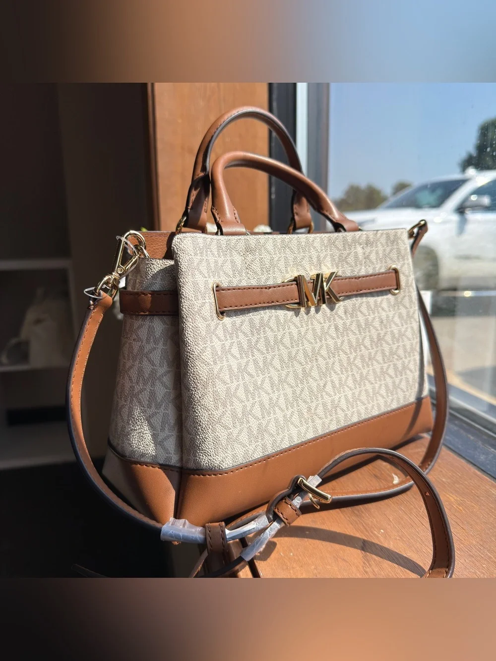 Michael Kors REED SM CZ BELTED STCHL